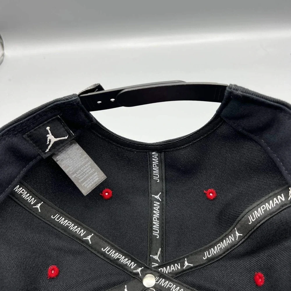 Air Jordan 13 XIII Bred Hat Men Black Embroidered Jumpman Snap Back Cap New‎